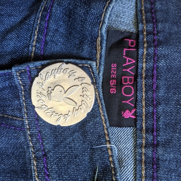 SOLD Playboy be-dazzled low rise jeans Y2K 90s - Picture 5 of 9